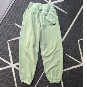 Nike Phoenix Fleece High Waisted Joggers Olive Green Women's Small Pants Gym